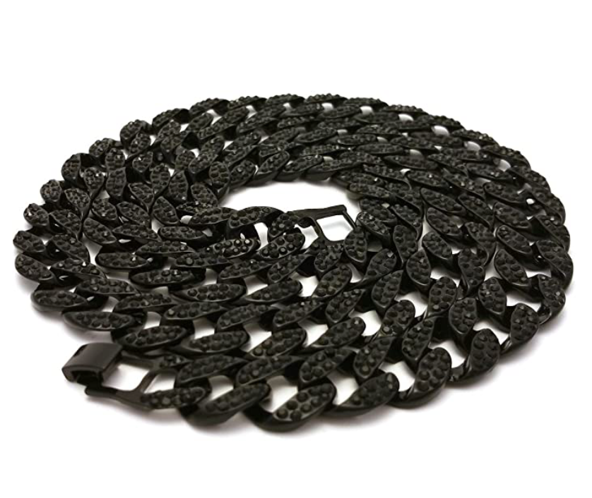 Chunky black chain link choker - RzJewelryDesign
