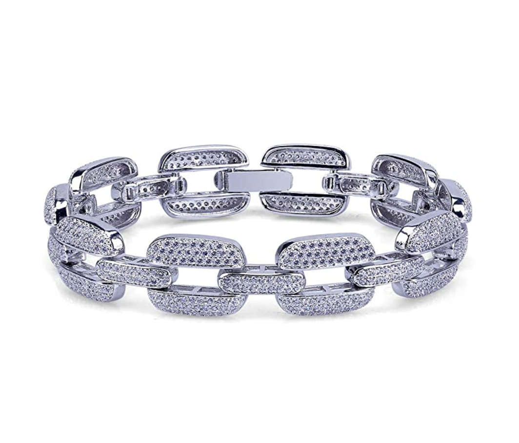 Mariner Link Bracelet Diamond Cluster