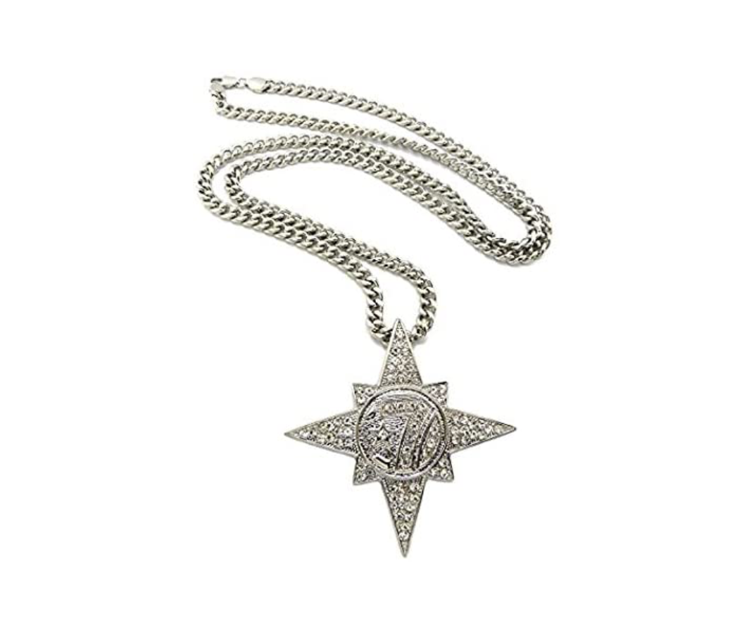 7 Star 5 Percenter Pendant Allah Jewelry Jay Z Chain 24in.