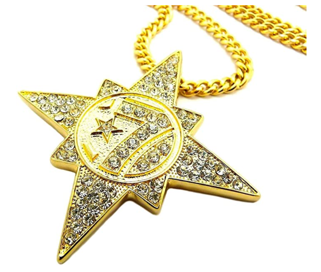 7 Star 5 Percenter Pendant Allah Jewelry Jay Z Chain 24in.