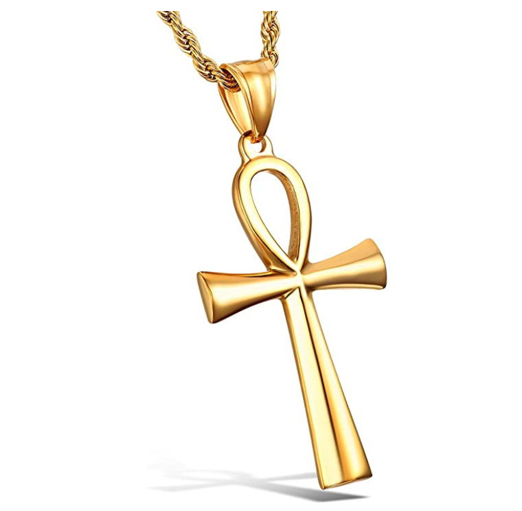 Egyptian Ankh Pendant Ankh Necklace Stainless Steel 24in.