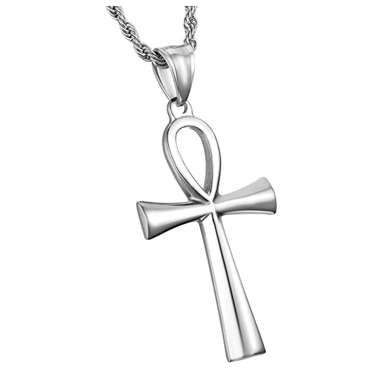 Egyptian Ankh Pendant Ankh Necklace Stainless Steel 24in.