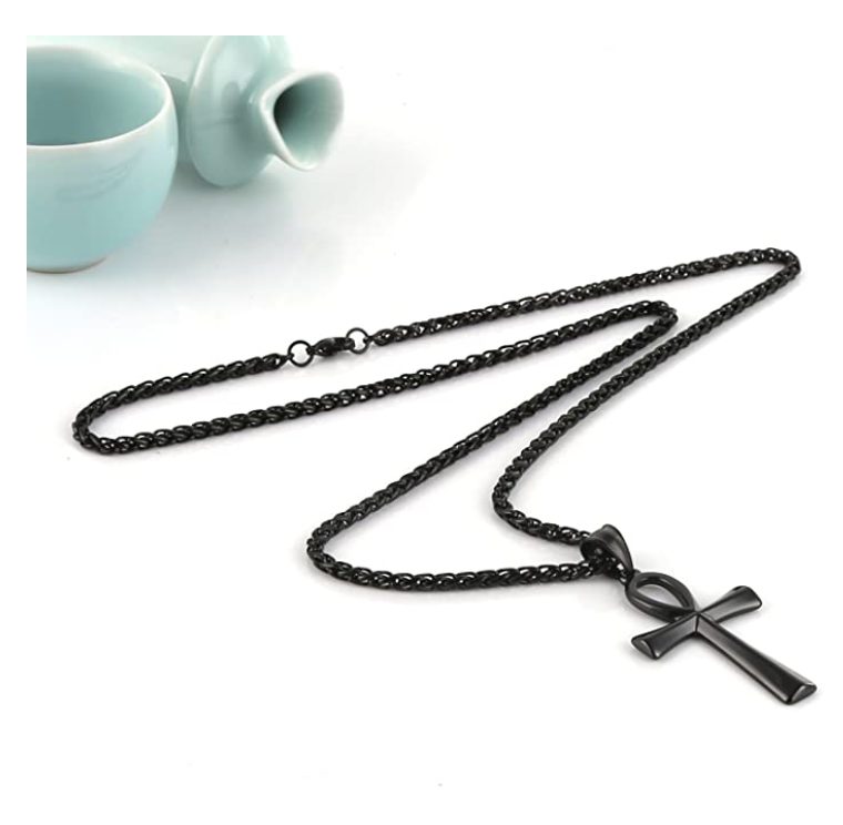 Egyptian Ankh Pendant Ankh Necklace Stainless Steel 24in.