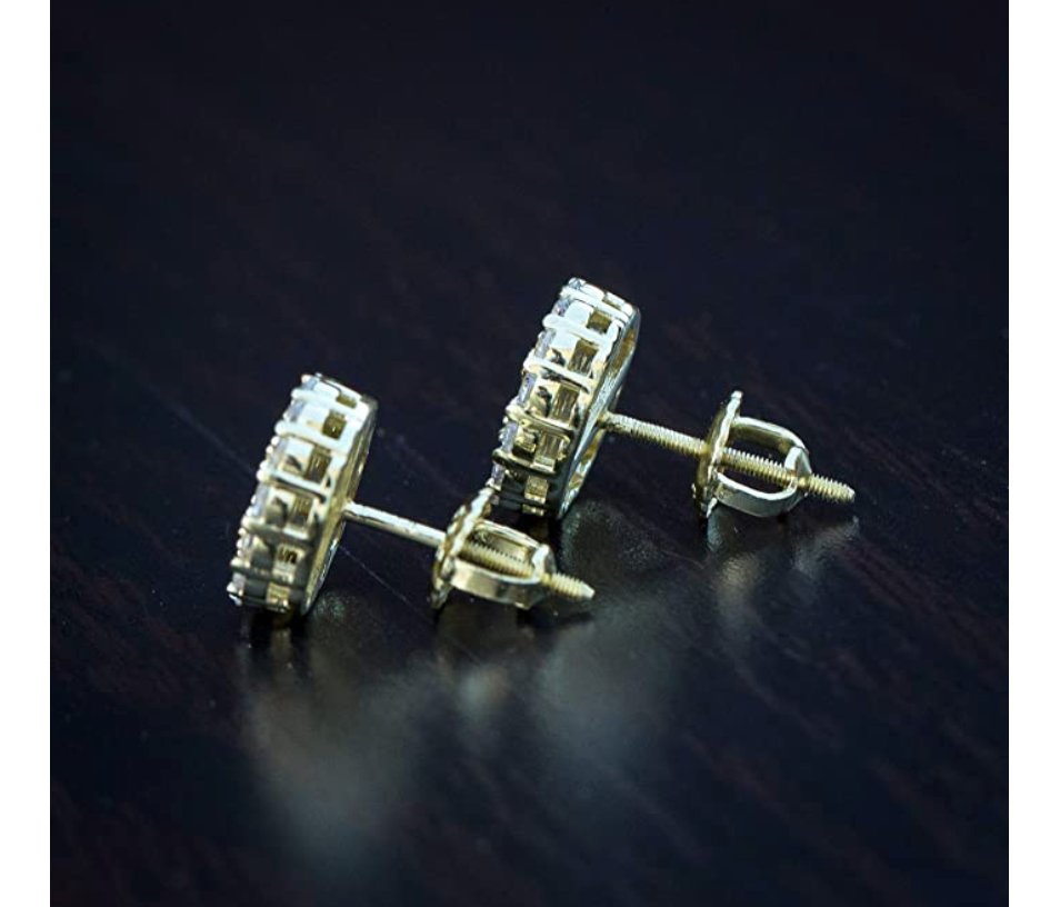 10mm Round Stud Cluster Earring Diamond Earrings