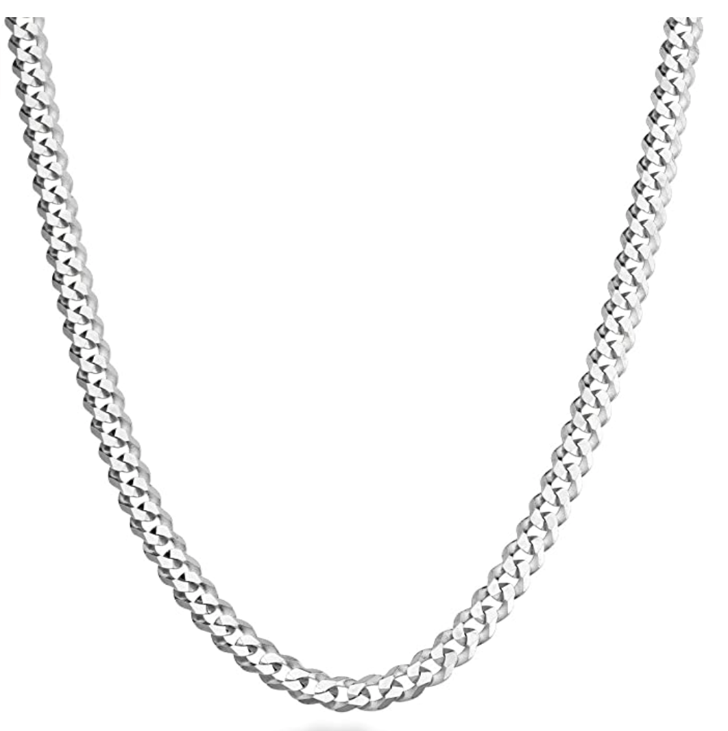 5mm 925 Sterling Silver Cuban Link Chain 16 - 30in.