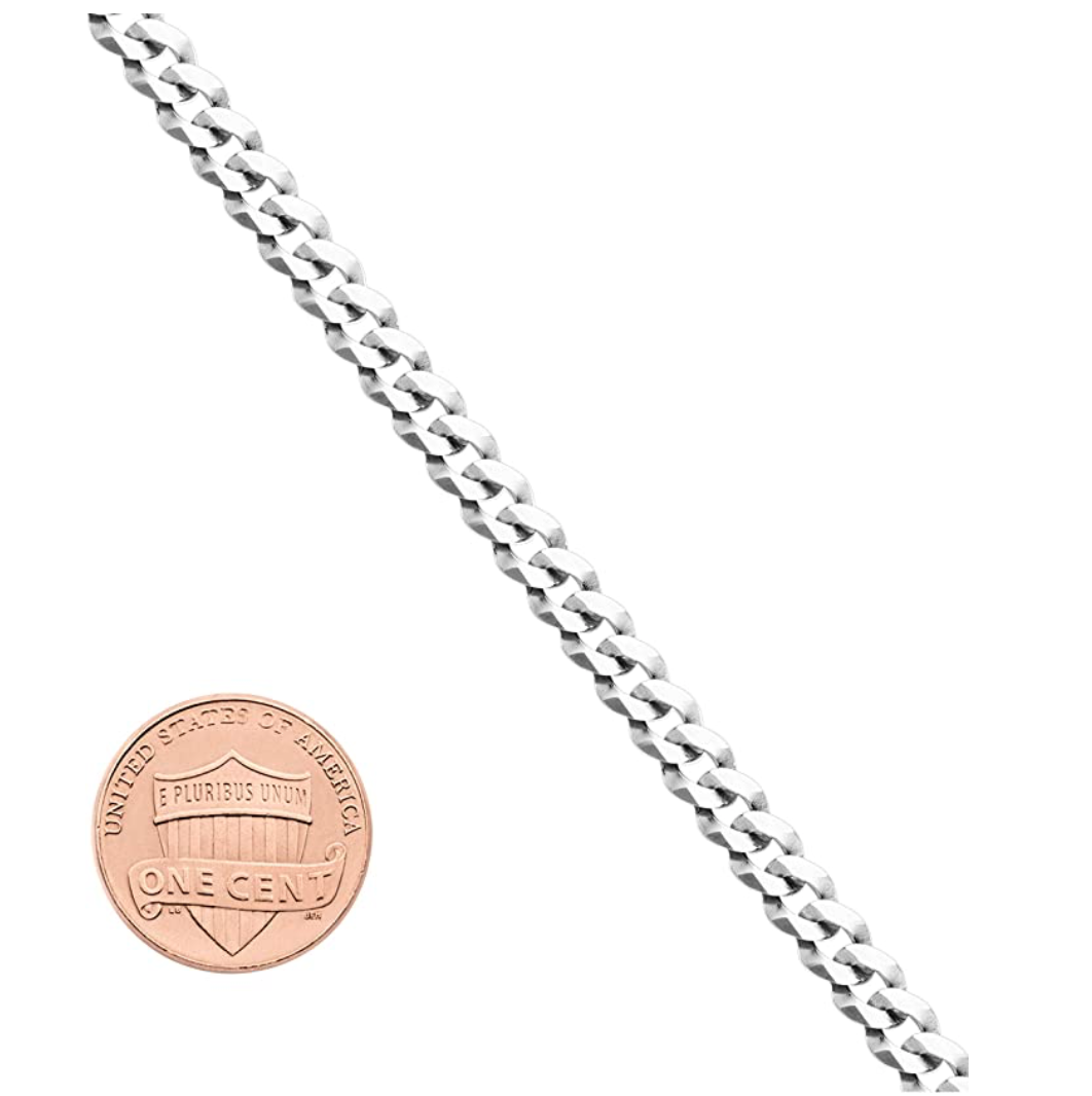 5mm 925 Sterling Silver Cuban Link Chain 16 - 30in.