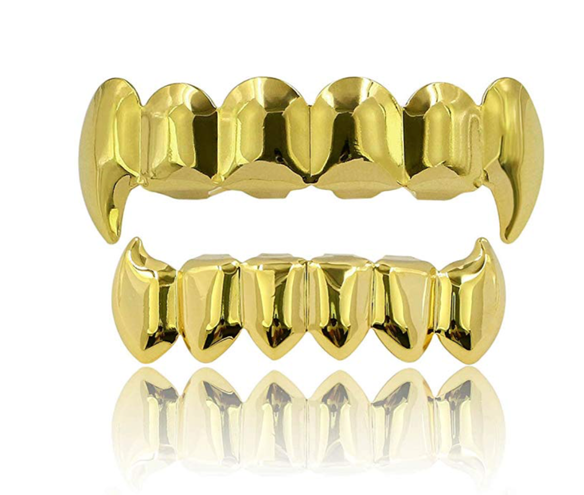 Silver Fang Grillz Hip Hop Dental Grills Joker Vampire Fang Teeth