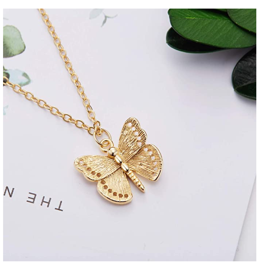 Dainty Butterfly Necklace Butterfly Pendant 22in.