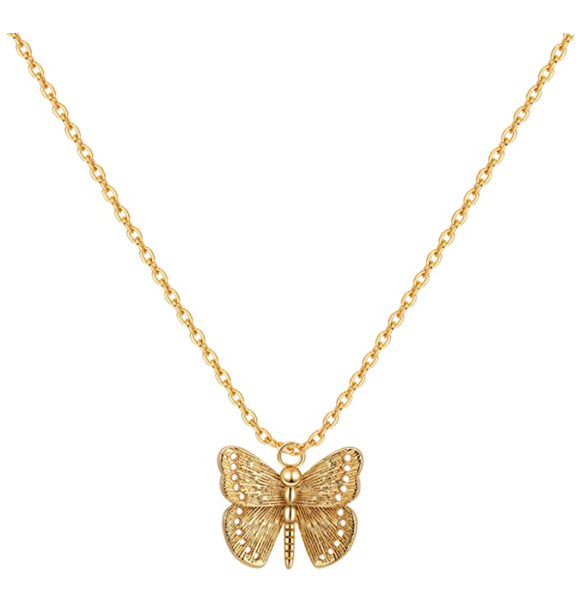 Dainty Butterfly Necklace Butterfly Pendant 22in.