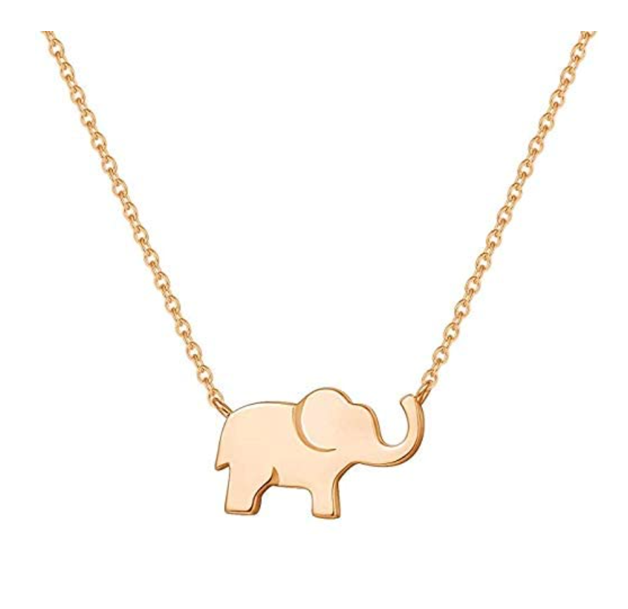 Small Elephant Jewelry Lucky Elephant Pendant Necklace Chain Gift 925 Sterling Silver 18in.